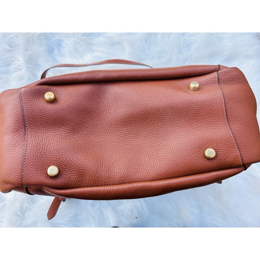 COACH Alana Leather Tote Bag Saddle Color Authentic Shoulder Bag - Picture 9 of 13